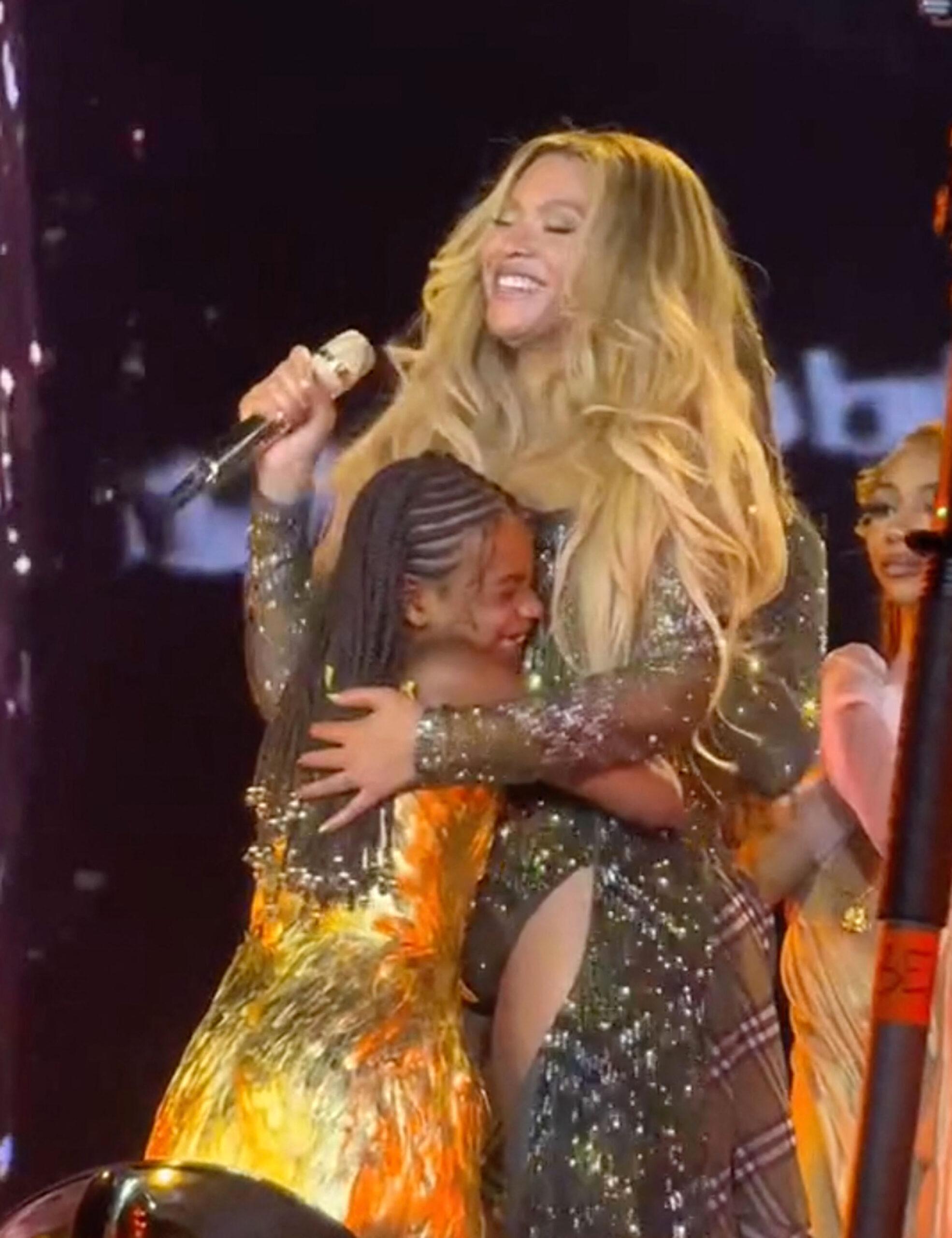 Beyoncé joined on stage by daughters Blue Ivy and Rumi on opening night of Cowboy Carter tour in LA on April 28
