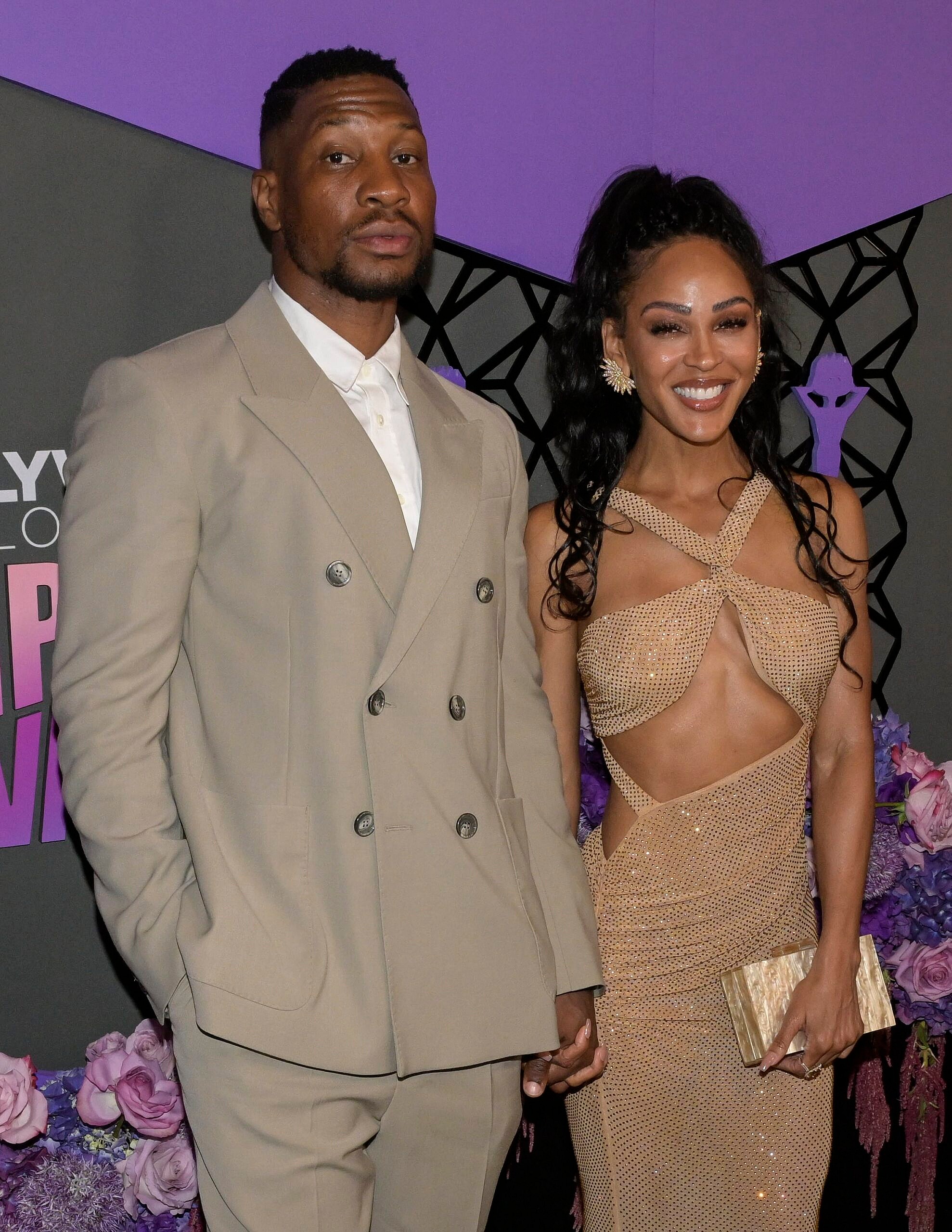 Jonathan Majors and Meagan Good attend the 4th Annual Hollywood Unlocked Impact Awards