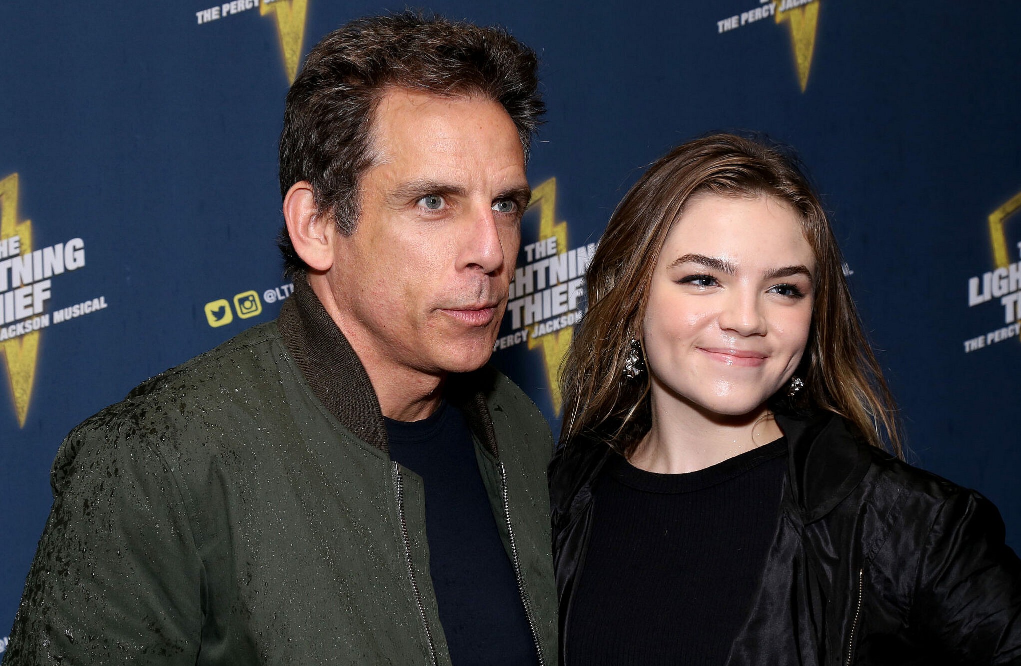 Opening night for The Lightning Thief: The Percy Jackson, Arrivals. Featuring: Ben Stiller, Ella Olivia Stiller