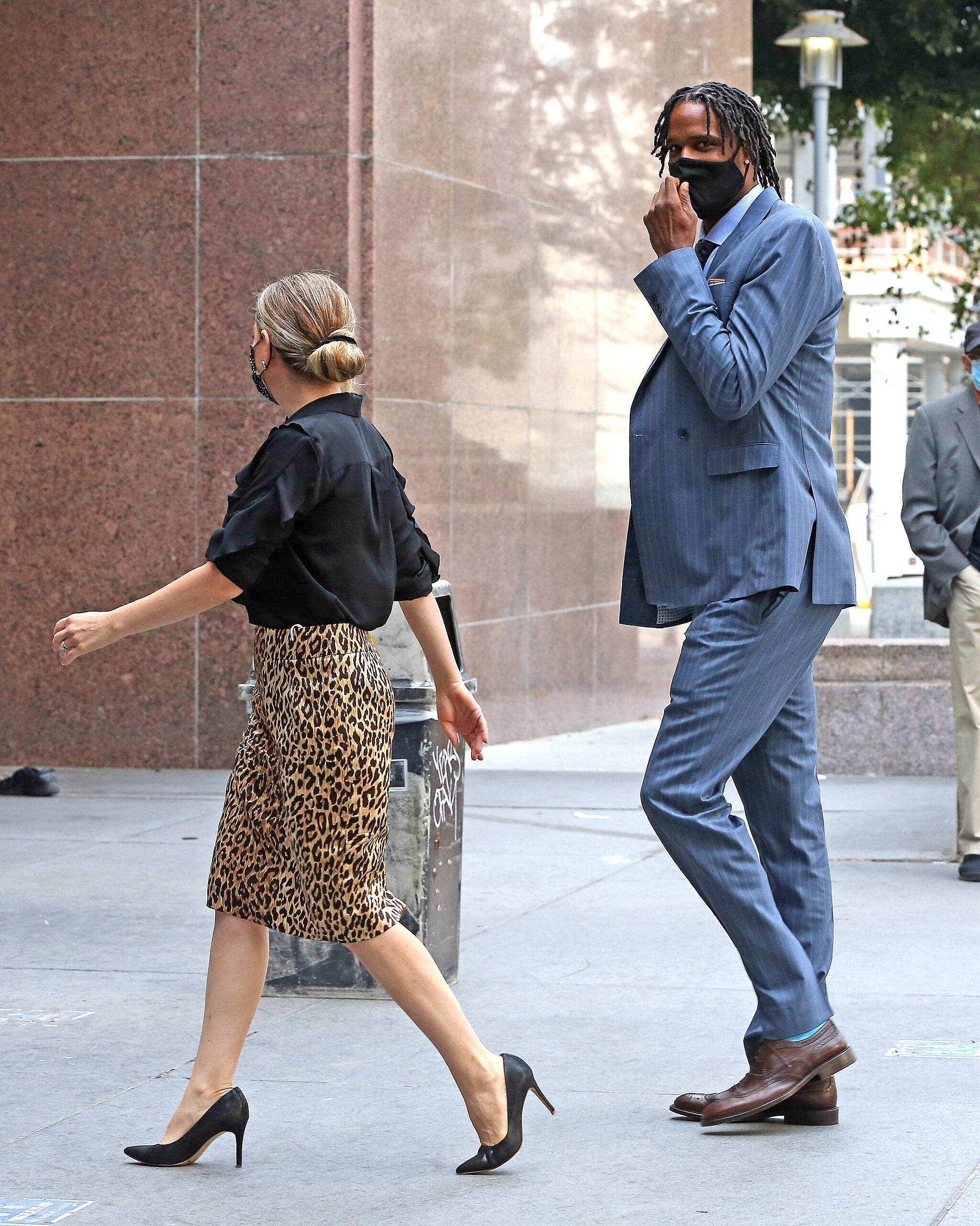 NBA player Trevor Ariza seen arriving at court