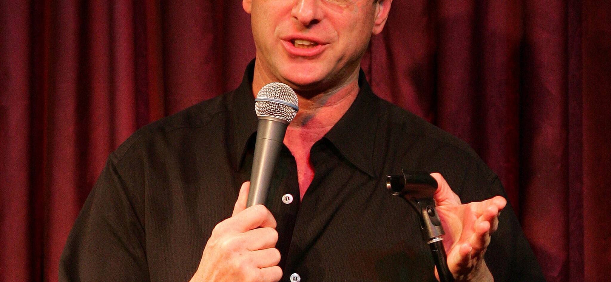 Comedian Bob Saget performs at the Improv Comedy Club at the Seminole Hard Rock Hotel and Casino