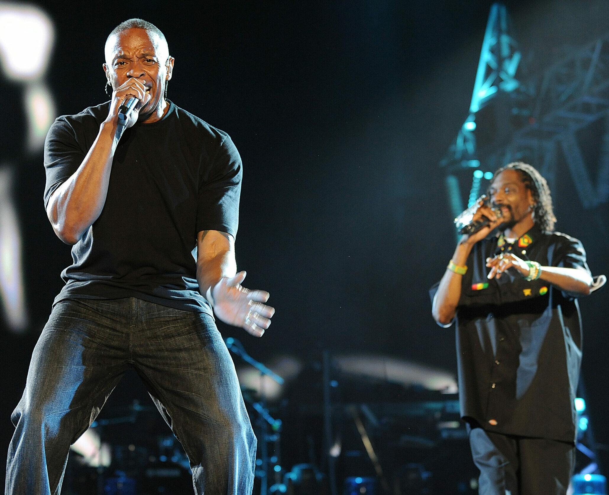 Pictured: Dr. Dre, Snoop Dogg.