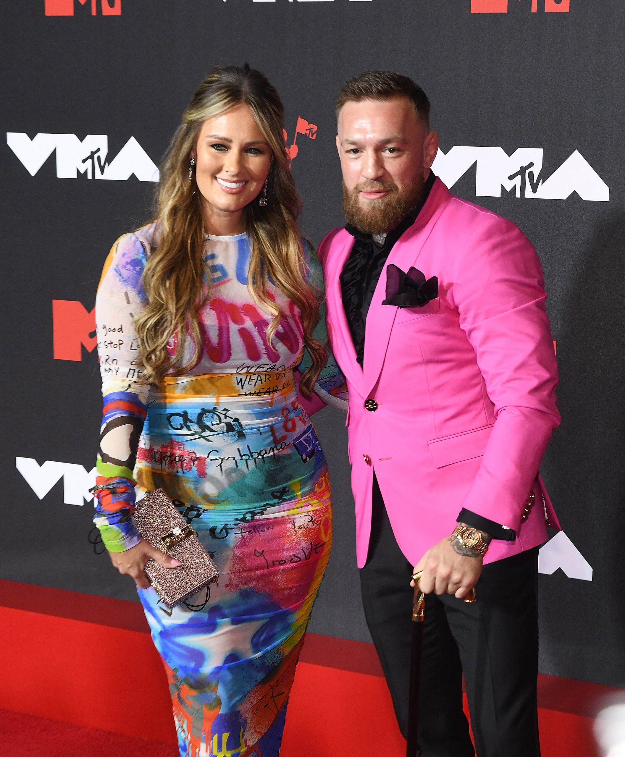 Dee Devlin and Conor McGregor at the 2021 MTV Video Music Awards