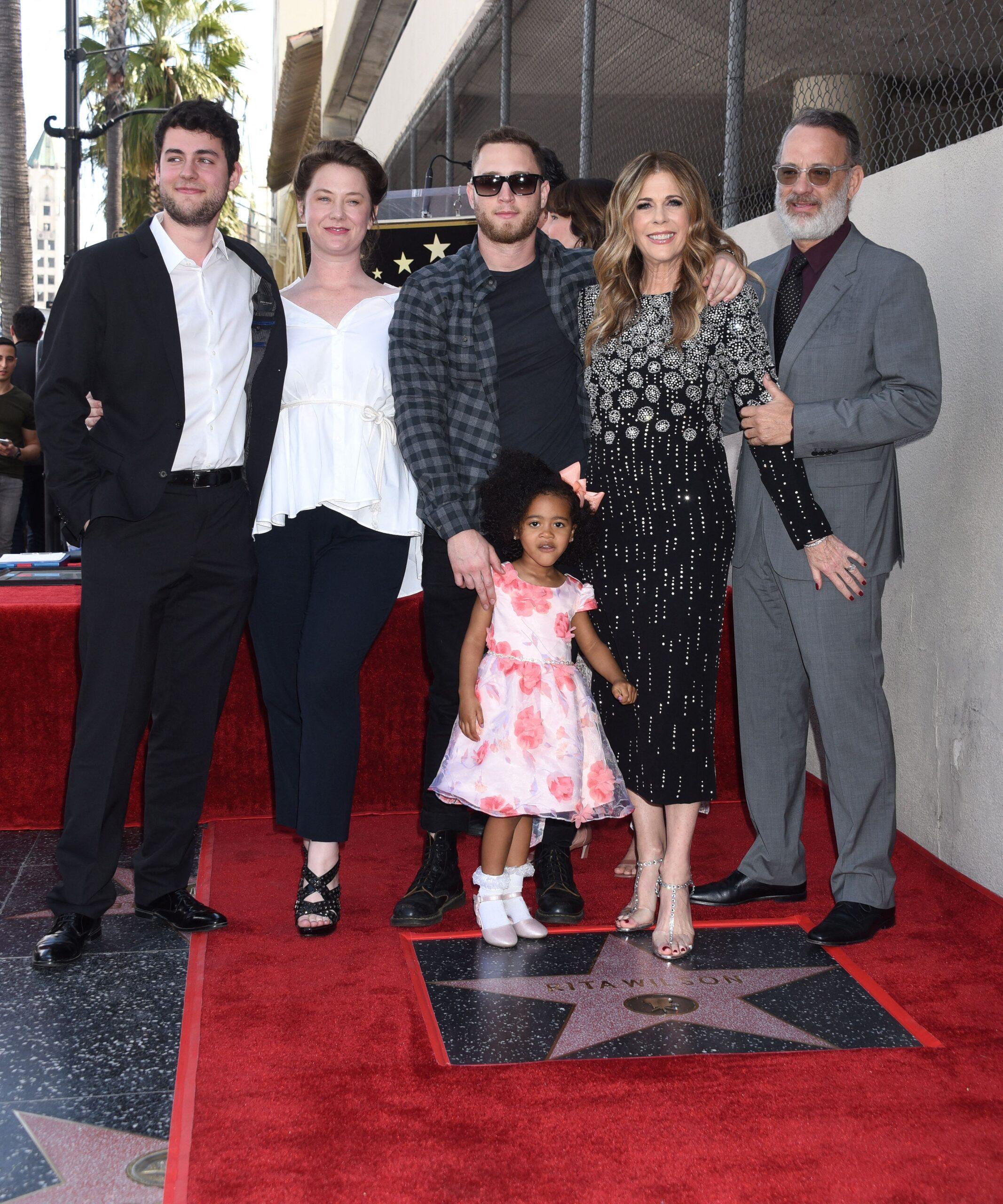 The Hanks Family at the Hollywood Walk of Fame