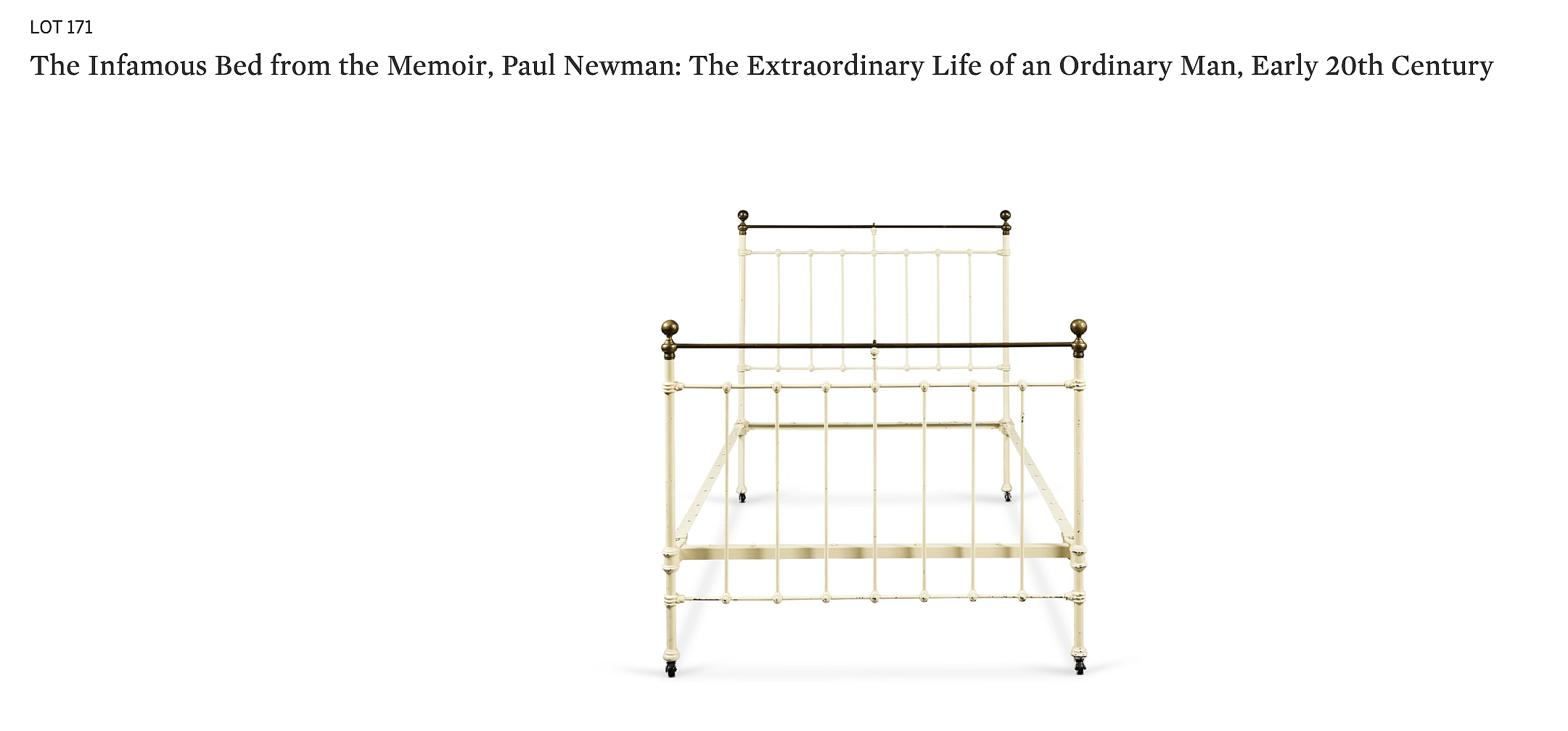 Sotheby's Auctioning Off Paul Newman & Joanne Woodward's Sex Room Bed