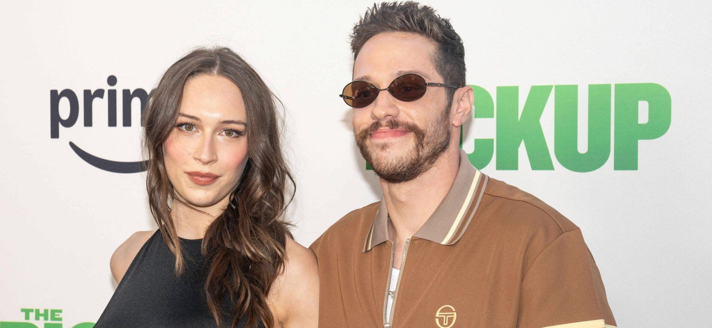 Pete Davidson and Elsie Hewitt at The Pick Up Red Carpet