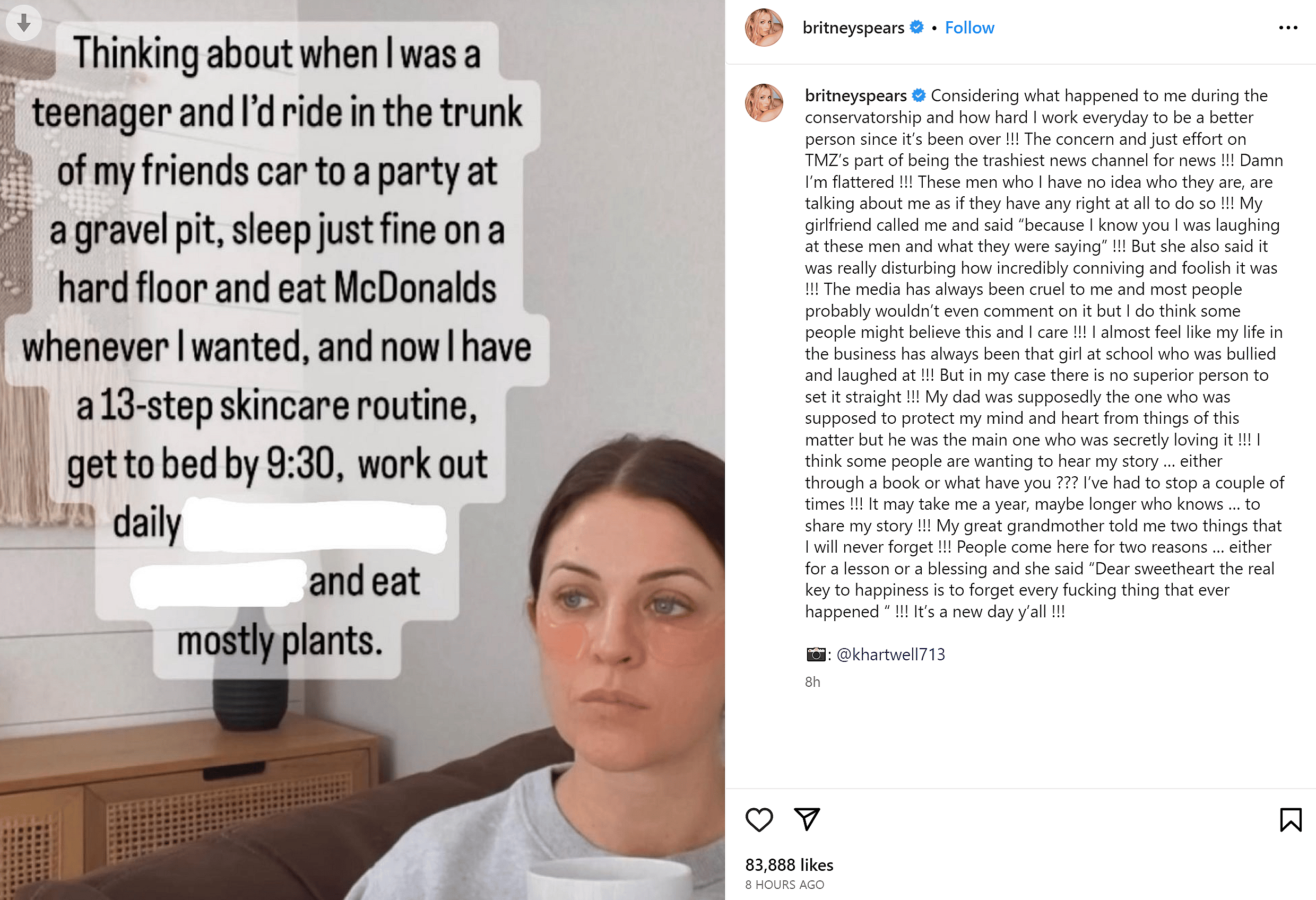 Britney Spears comments on the new doc