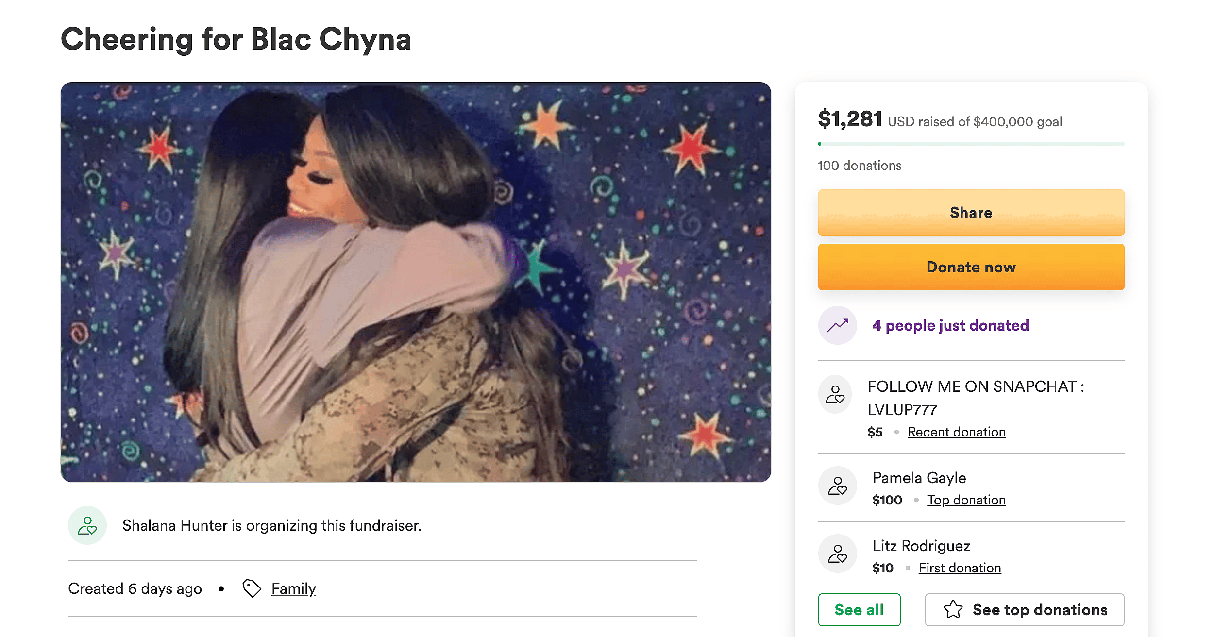 Blac Chyna GoFundMe