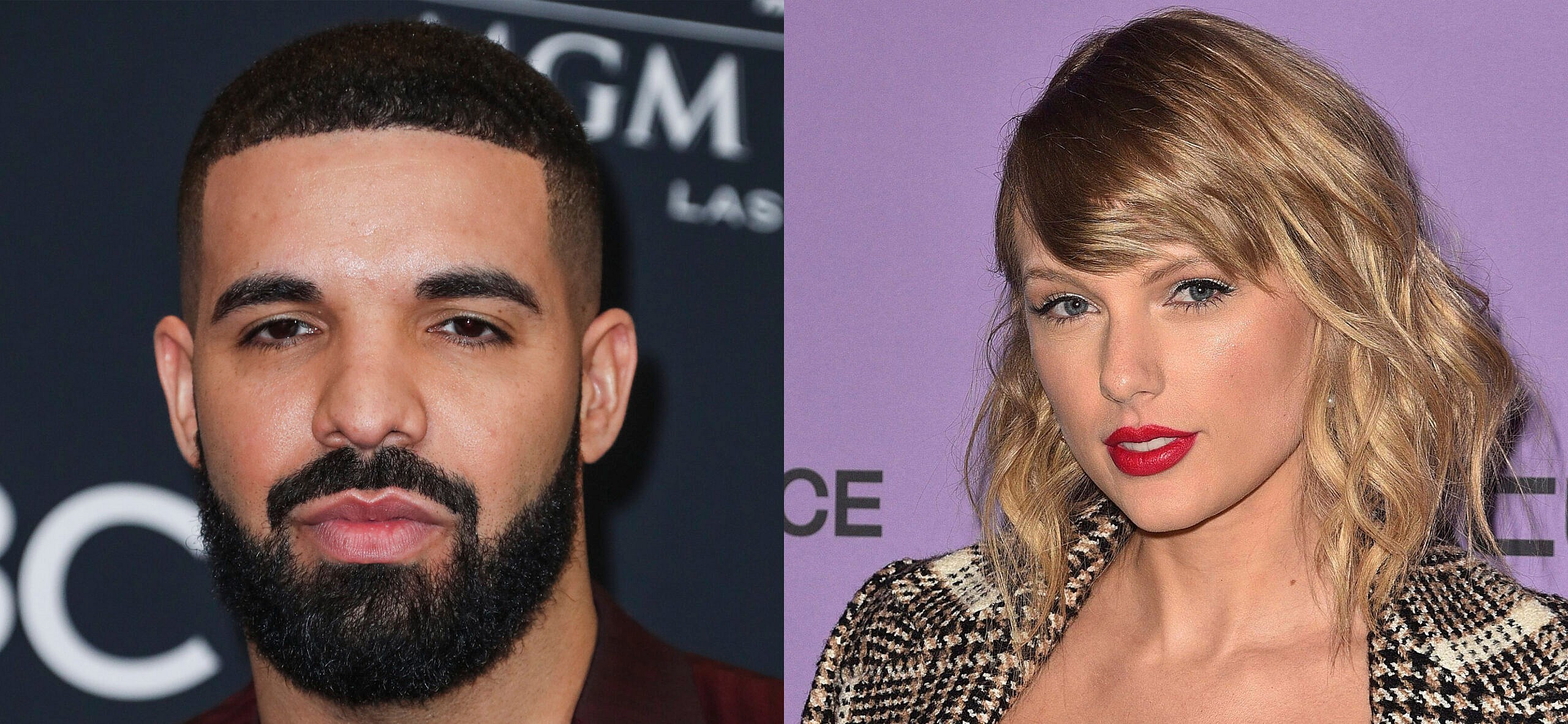 Portraits of Drake & Taylor Swift