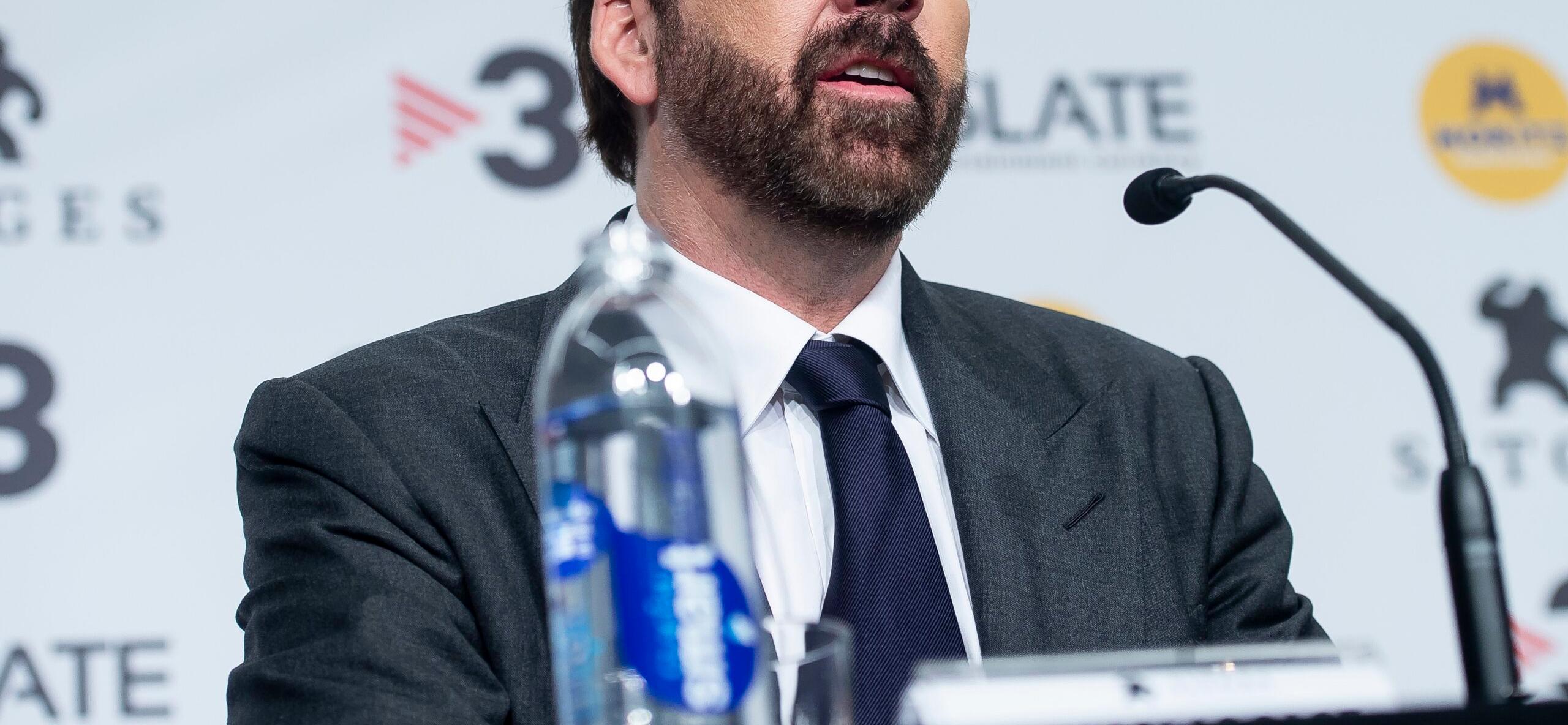 Nicolas Cage Press Conferencel "Mandy" at Sitges Film Festiival