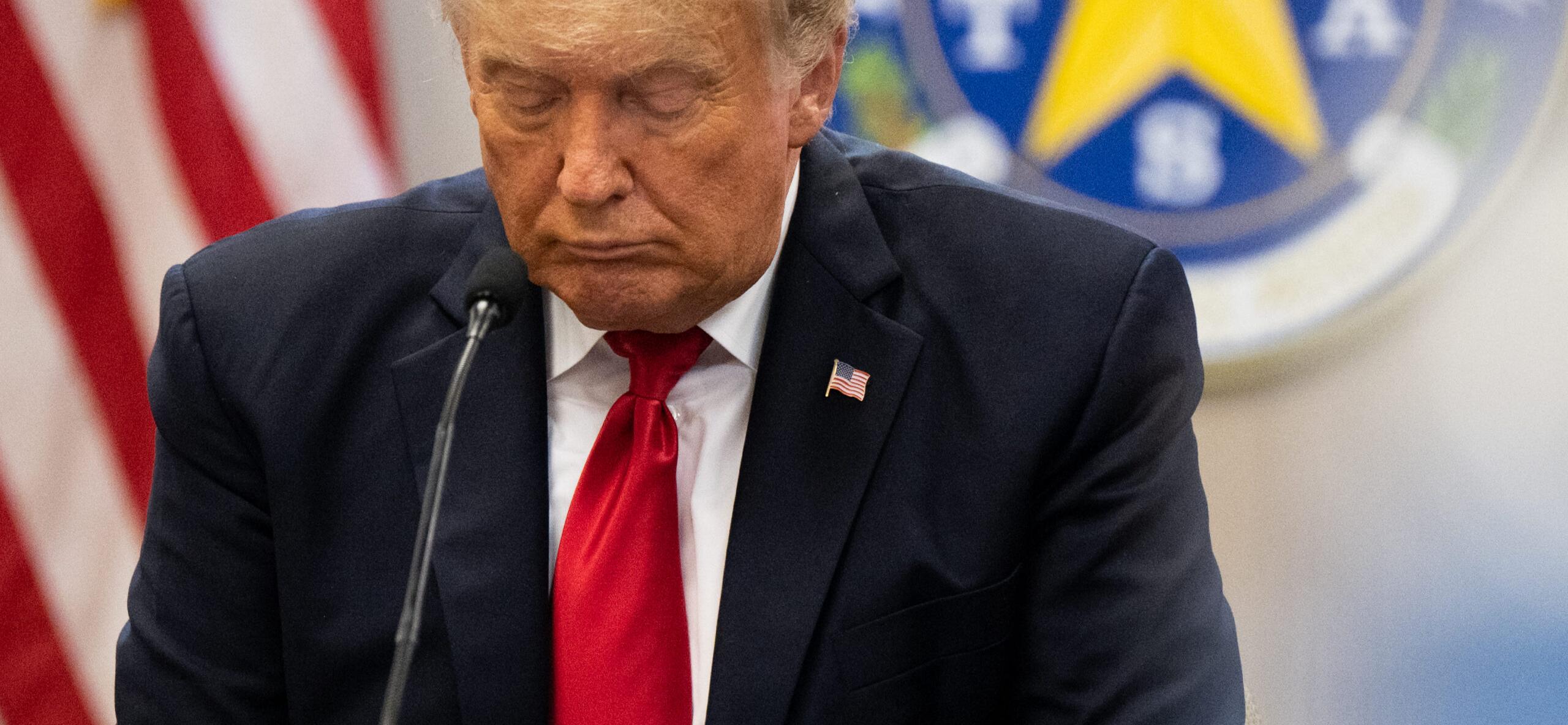 Former President Trump Joins TX Gov. Abbott At Unfinished Border Wall