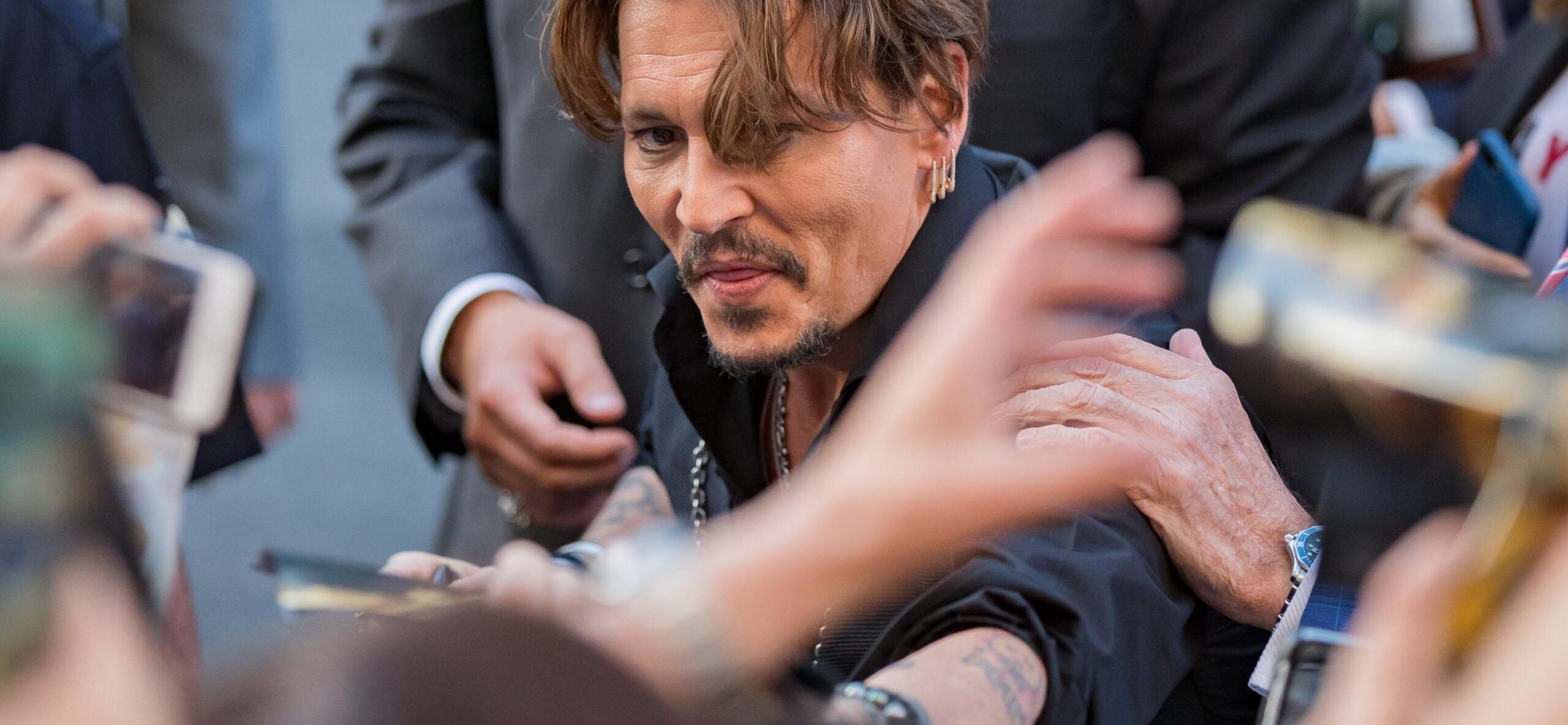 Johnny Depp greets fans