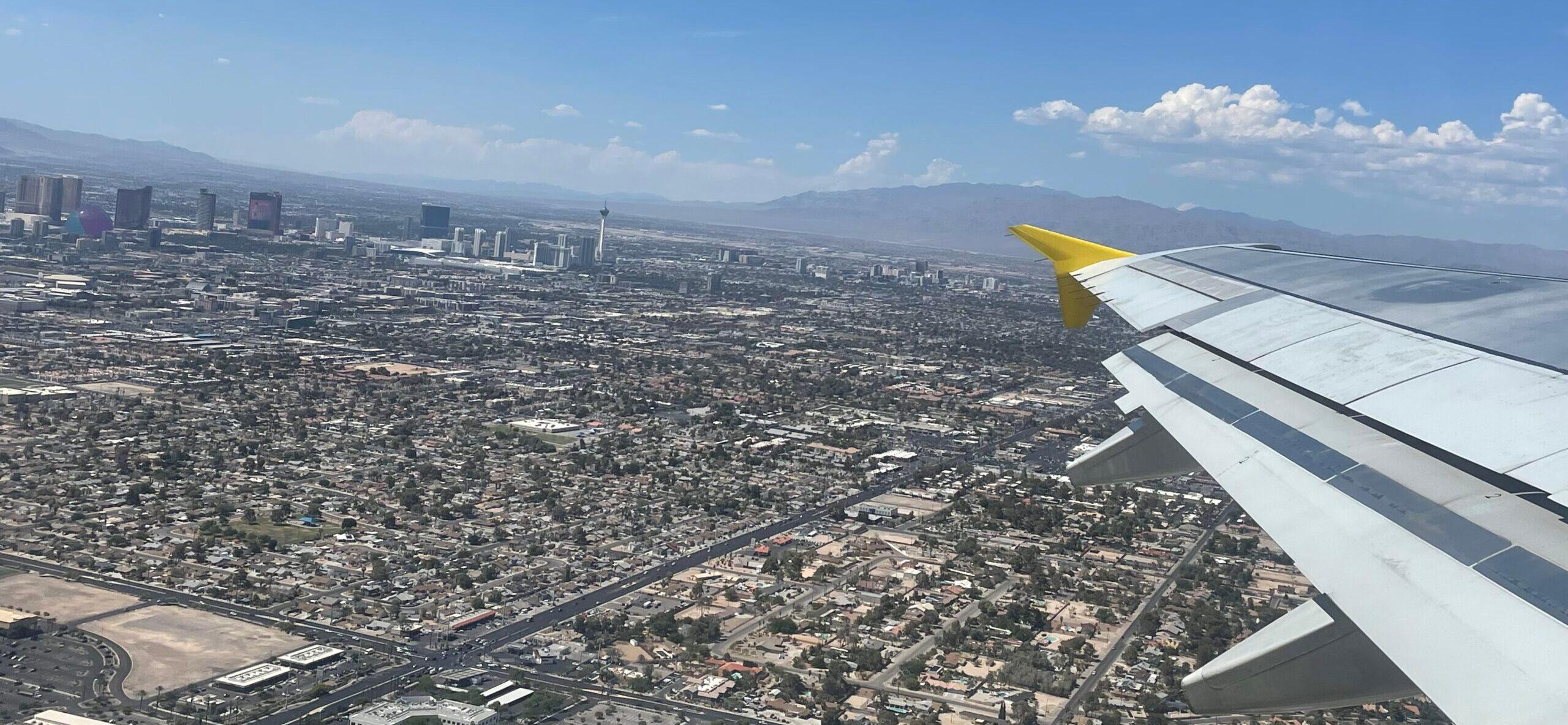 View from airplane