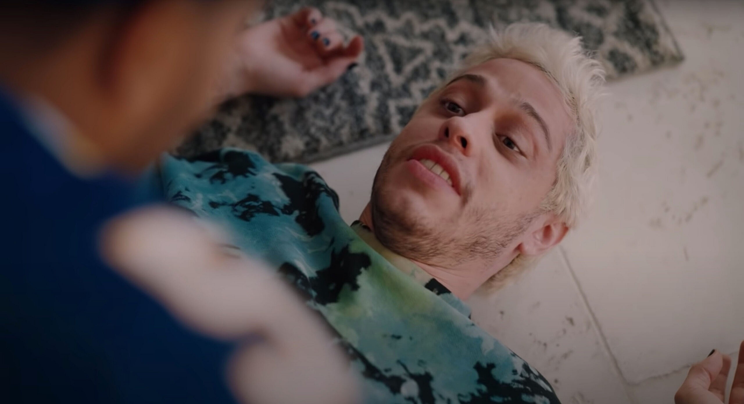 Kim Kardashian s boyfriend Pete Davidson gets wiped out by a thumping tackle and admits he s very hittable in Hellmann s Super Bowl commercial