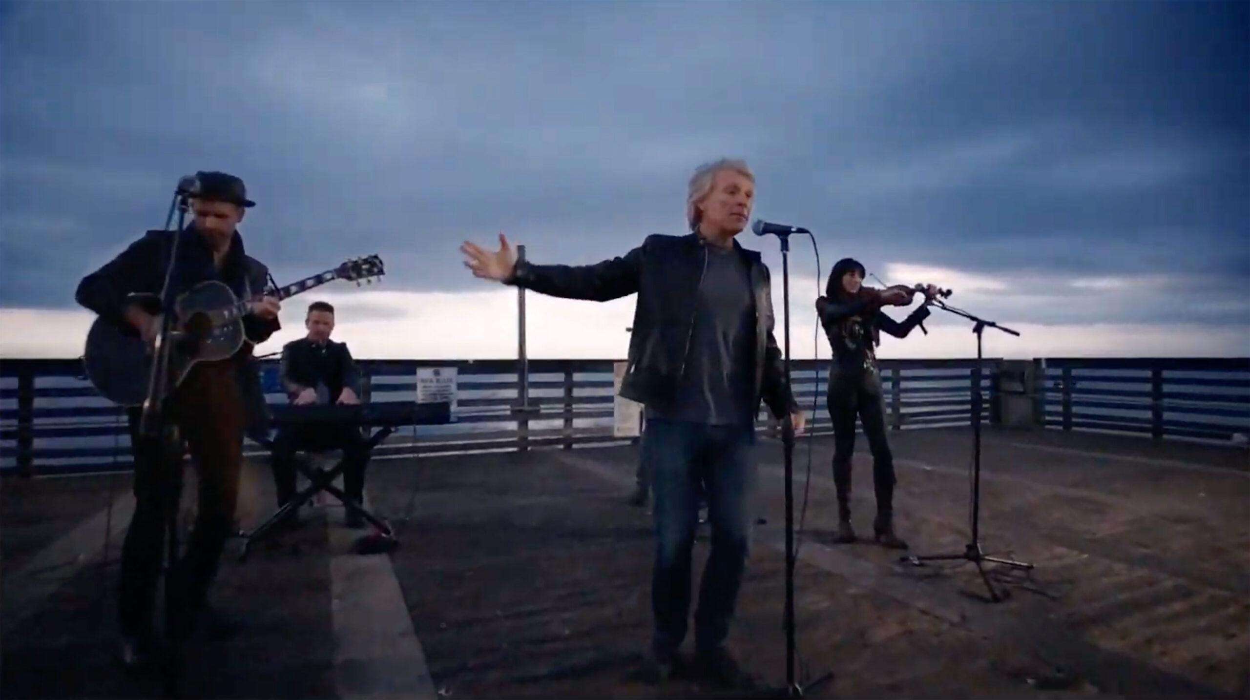 Jon Bon Jovi performs