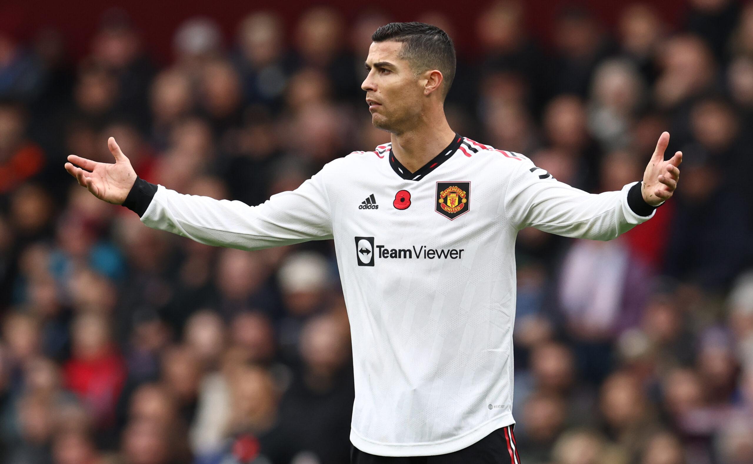 Cristiano Ronaldo during Aston Villa v Manchester United - Premier League - Villa Park