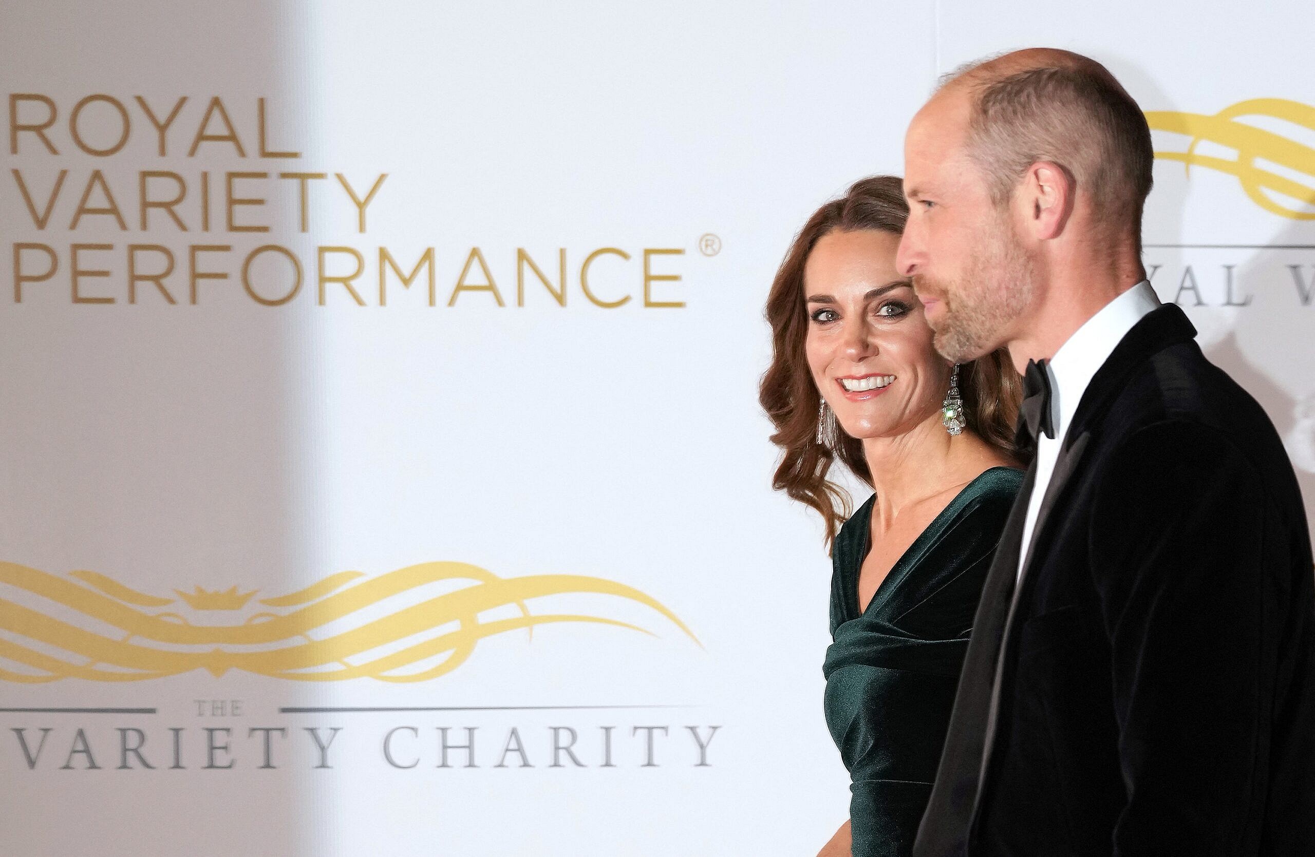 Kate Middleton and Prince William at the Royal Variety Performance 2025