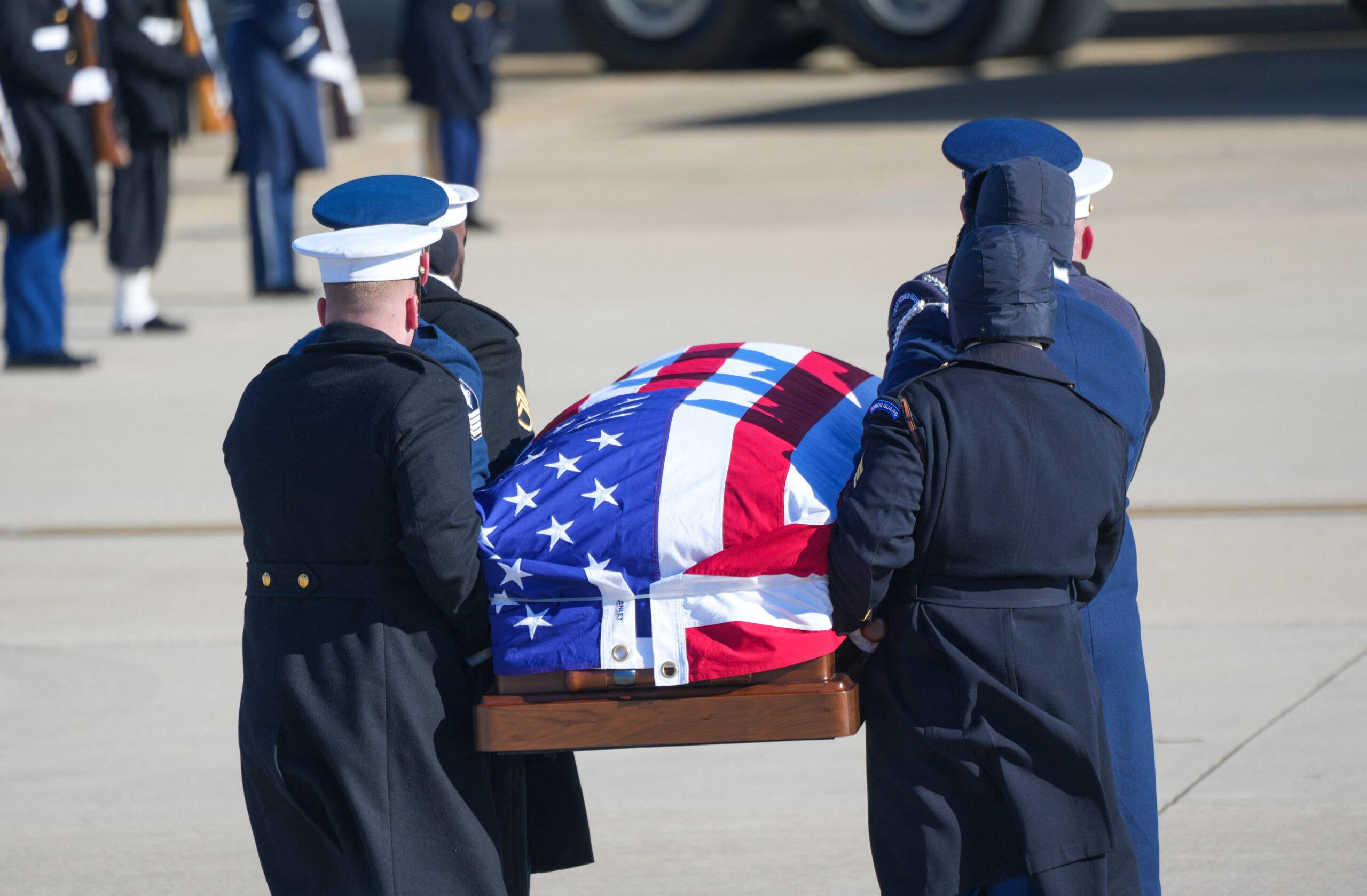 Special Air MIssion 39, carrying the casket of former President Jimmy Carter