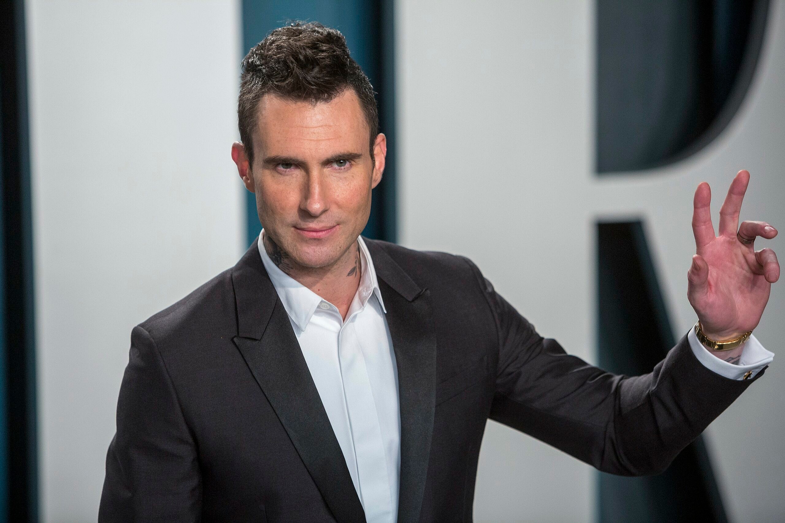 Adam Levine Vanity Fair Oscar Party