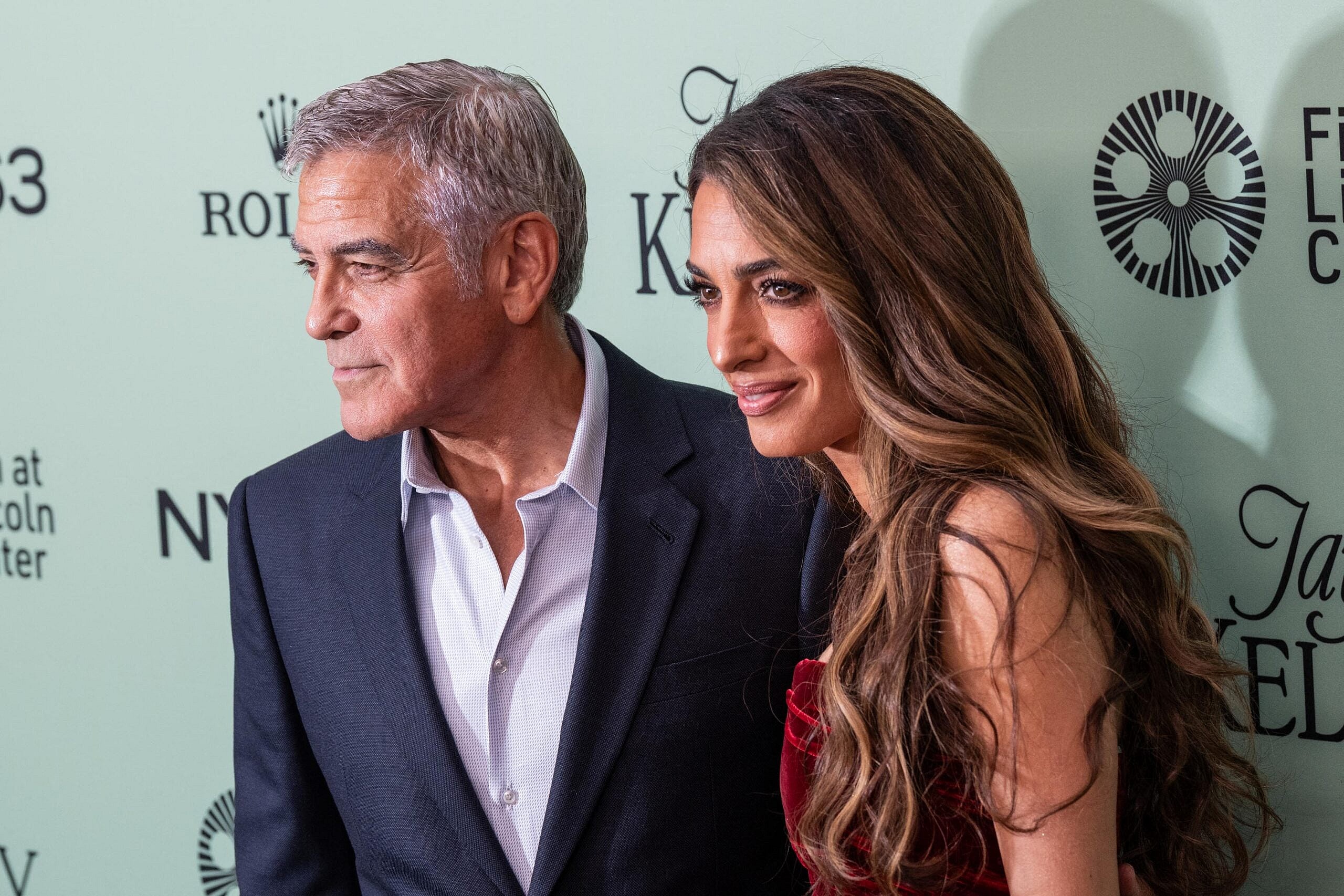 George Clooney and Amal Clooney at the "Jay Kelly" premier
