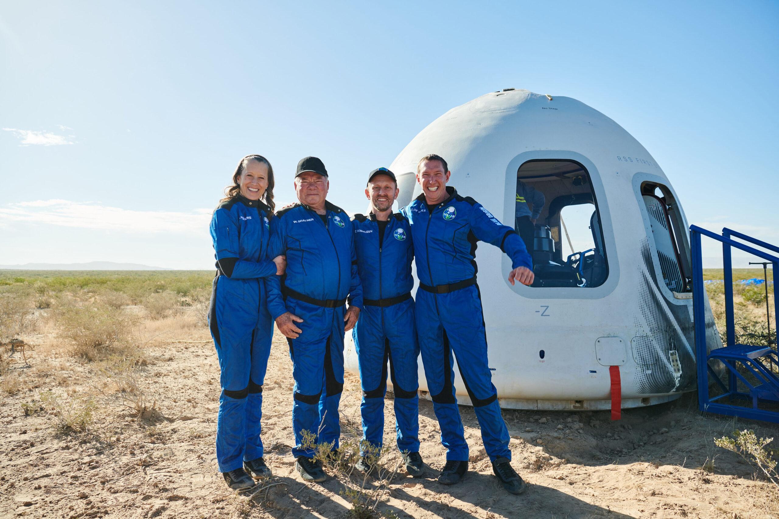 Images from William Shatners historic space flight with Jeff Bezos Blue Origin