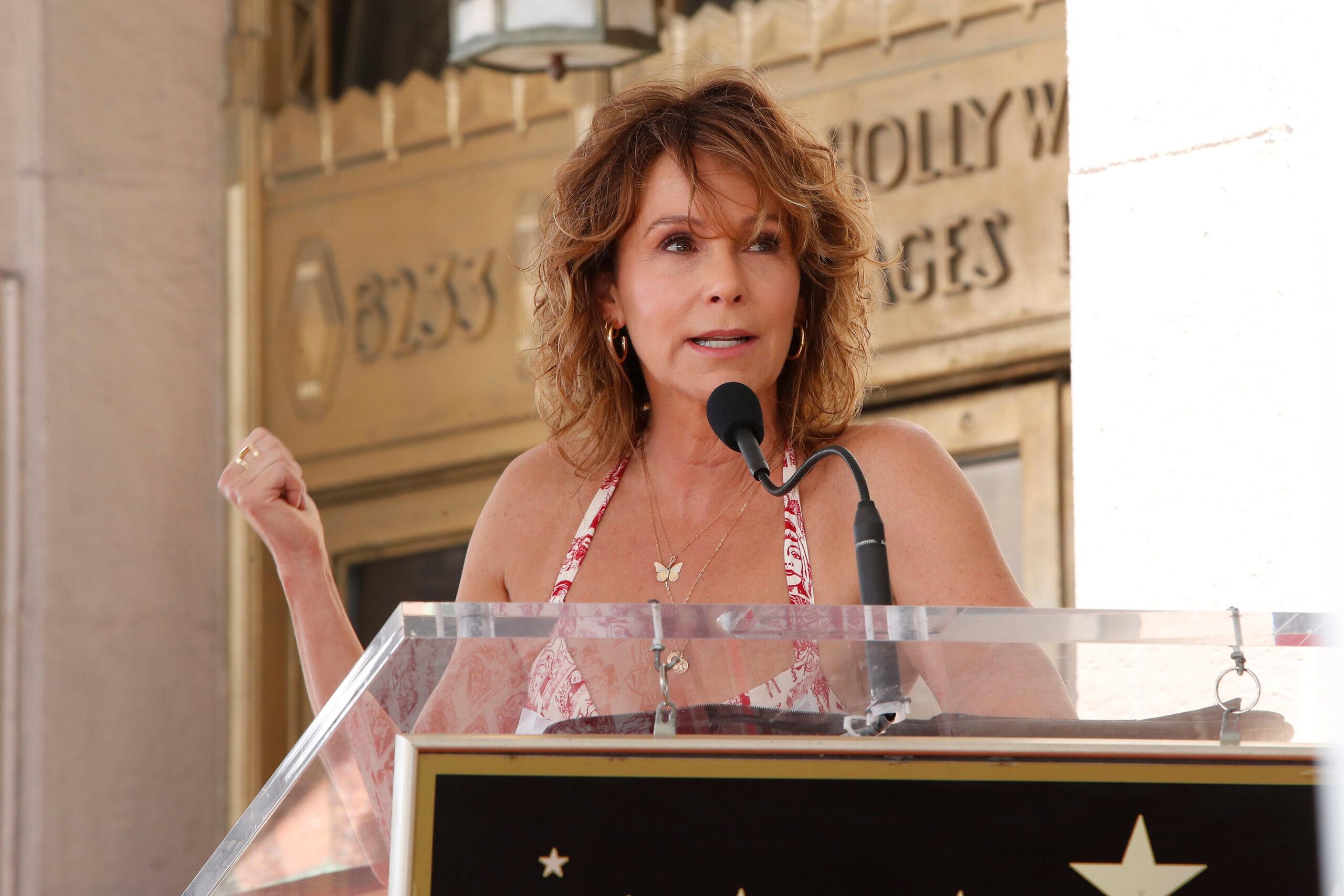 Jennifer Grey at the Kenny Ortega Star Ceremony on the Hollywood Walk of Fame on October 19, 2019 in Los Angeles, CA