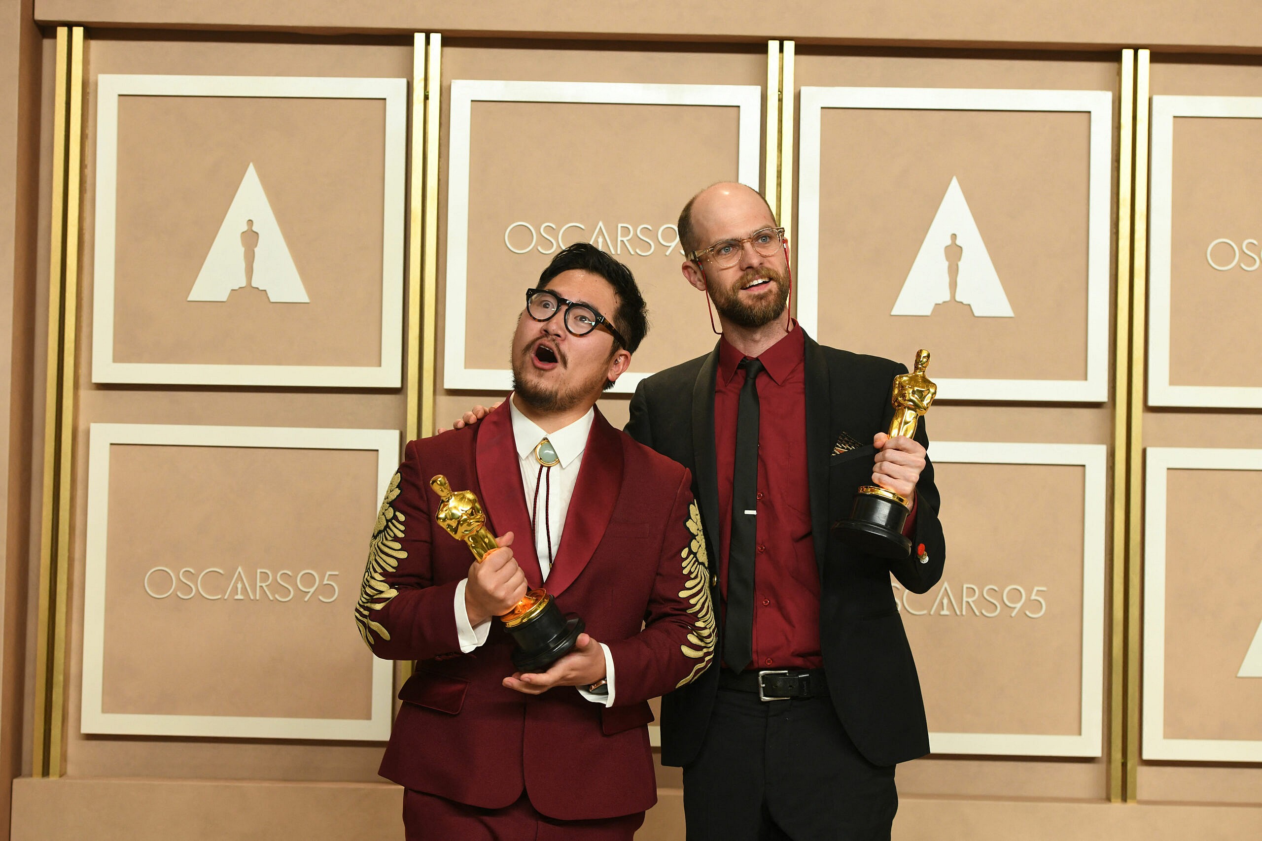 Daniel Kwan and Daniel Scheinert at the Oscars 2023: PRESS ROOM