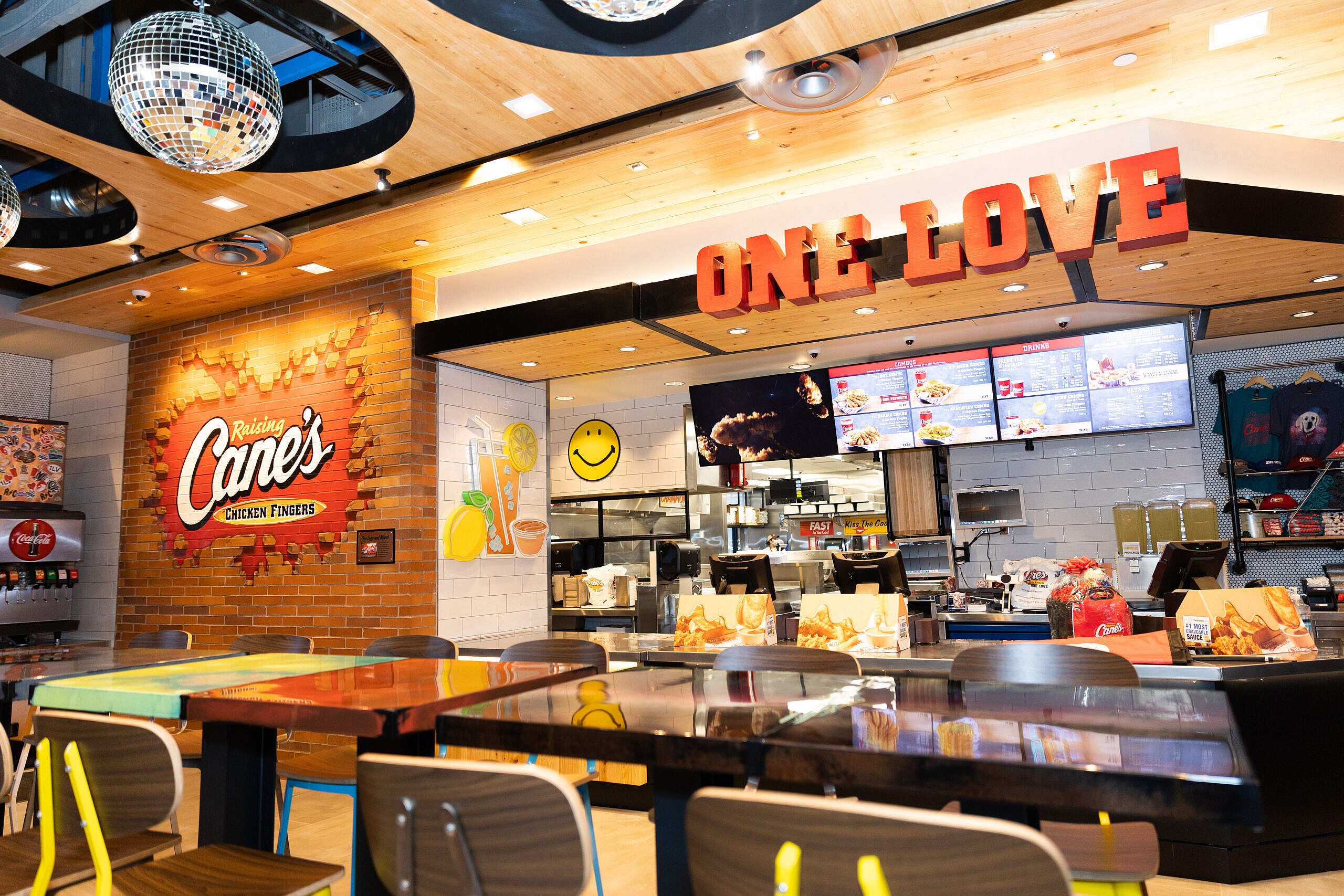 Raising Cane's inside restaurant