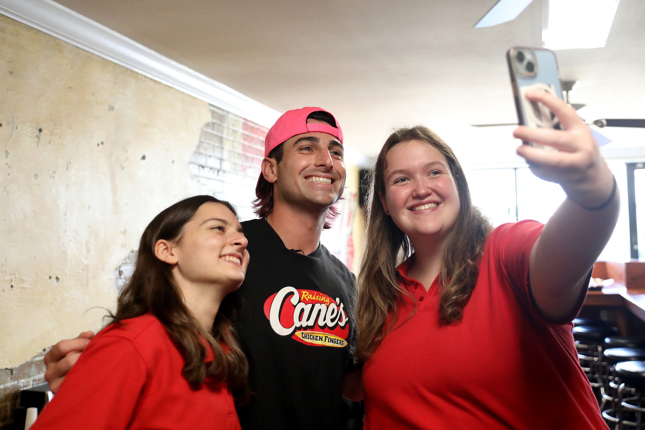 Banana Ball Star Tanner Thomas Captures Social Content At Raising Cane's In Baton Rouge