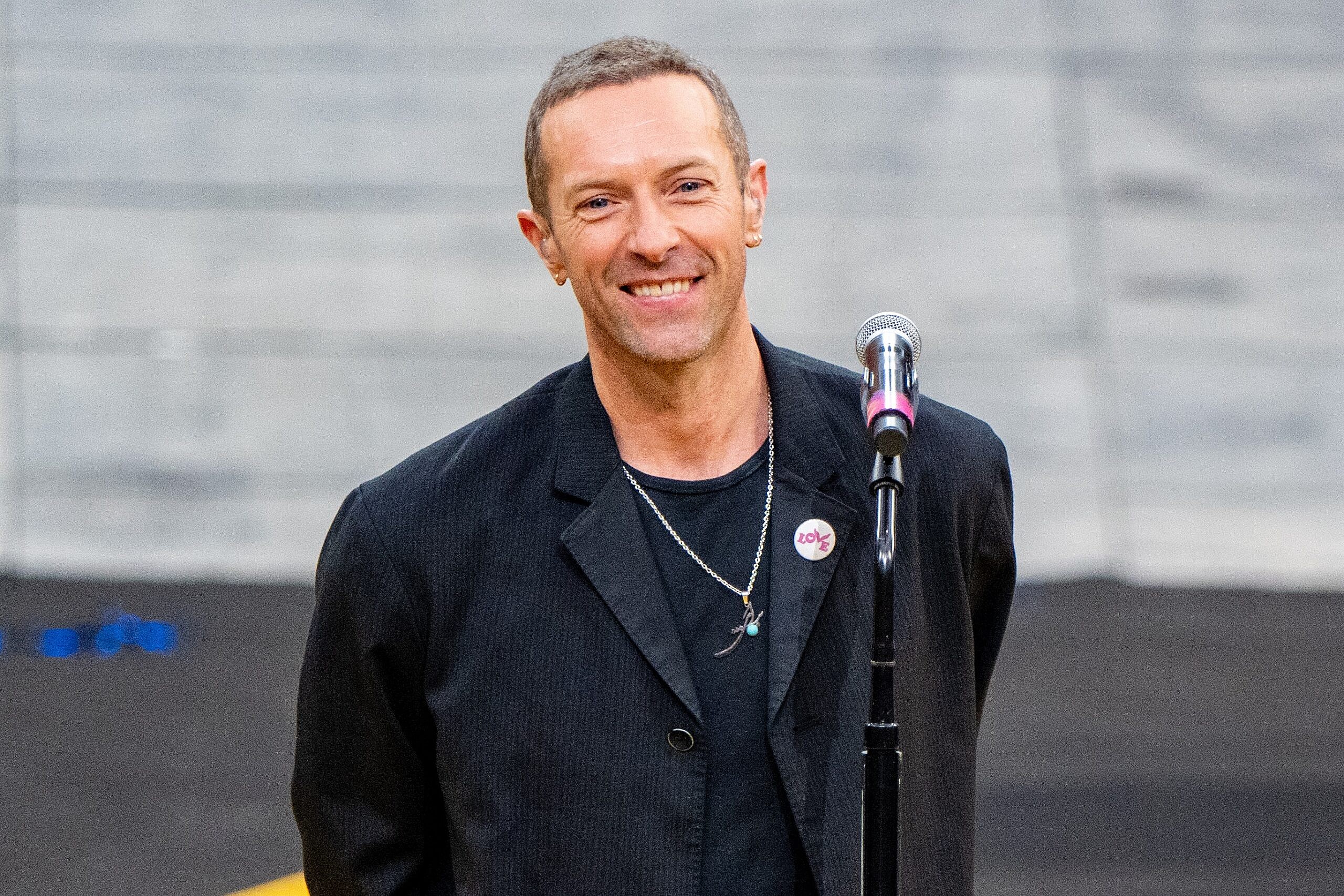 Chris Martin at the Opening Ceremony in BC Place Stadium at the start of Invictus Games Vancouver Whistler 2025 in Canada