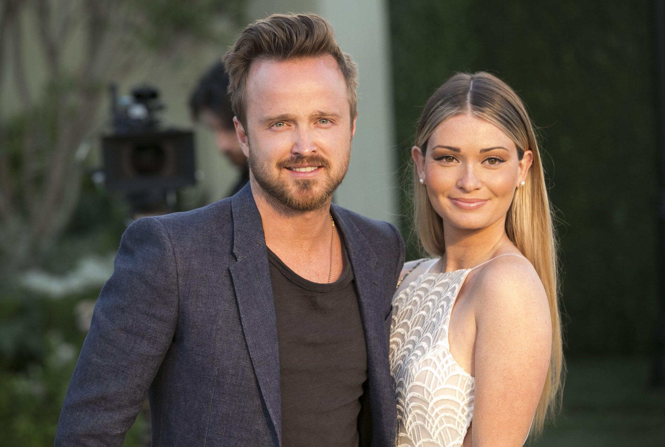 Aaron Paul and Lauren Parsekian at Burberry "London In Los Angeles" Event