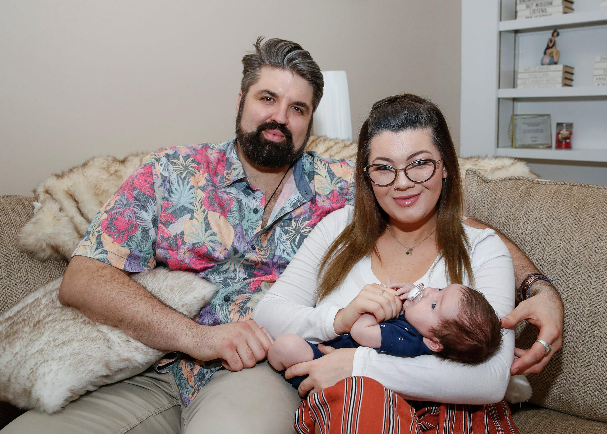 Amber Portwood with her baby James in Indianapolis