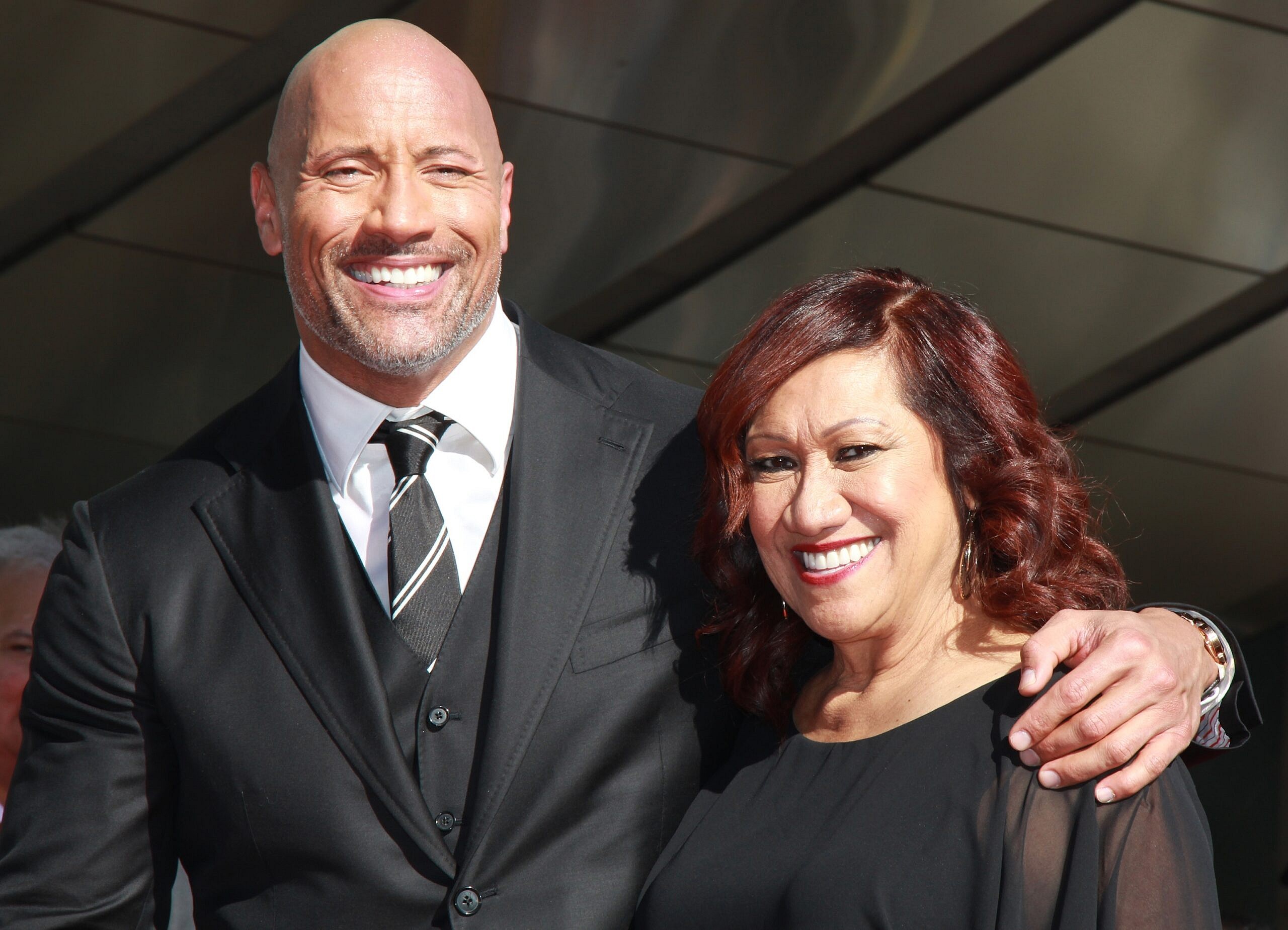 Dwayne Johnson and mom his Hollywood Walk Of Fame