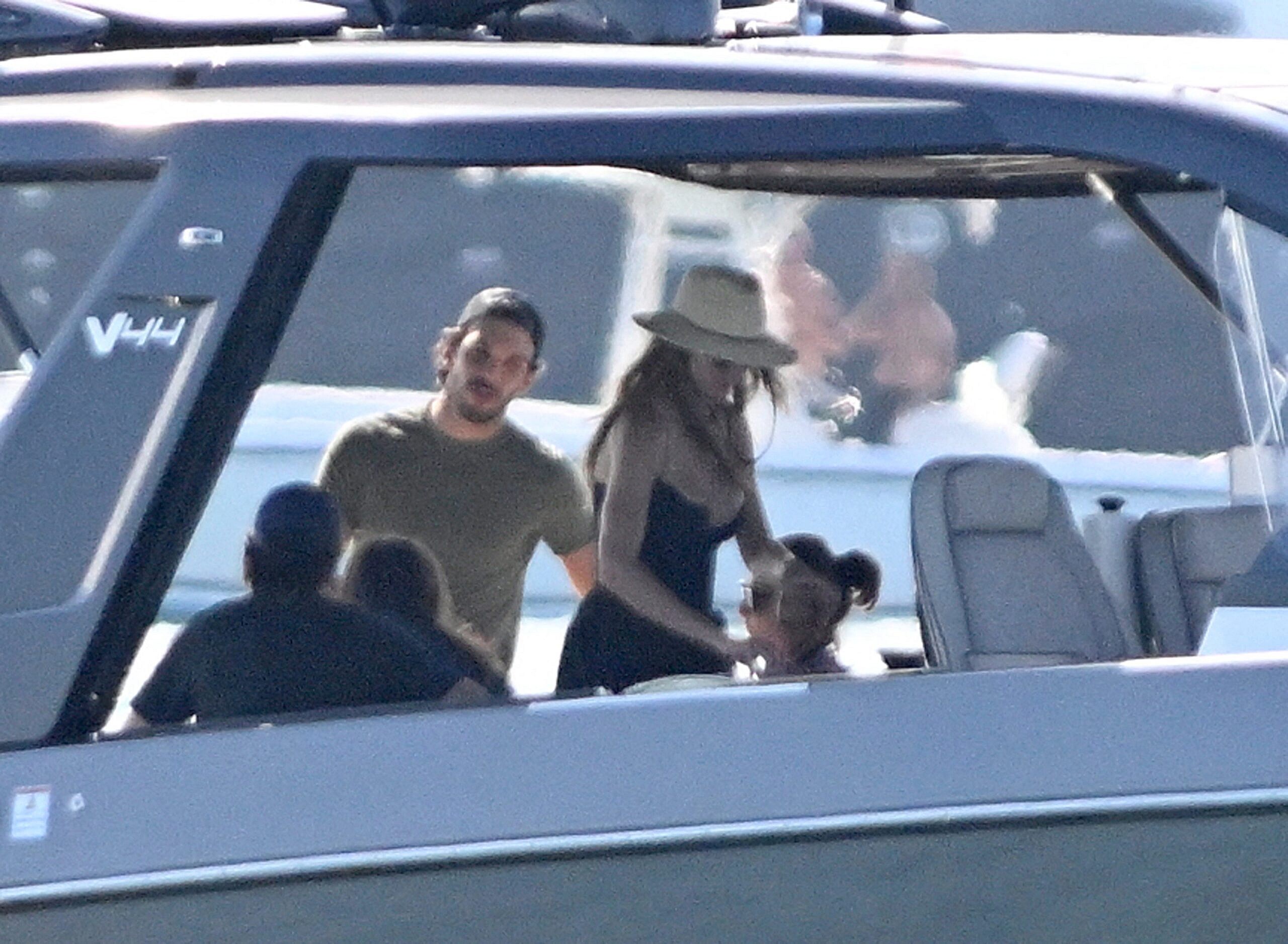 Gisele Bundchen and her boyfriend Joaquim Valente spend the day on their Yacht