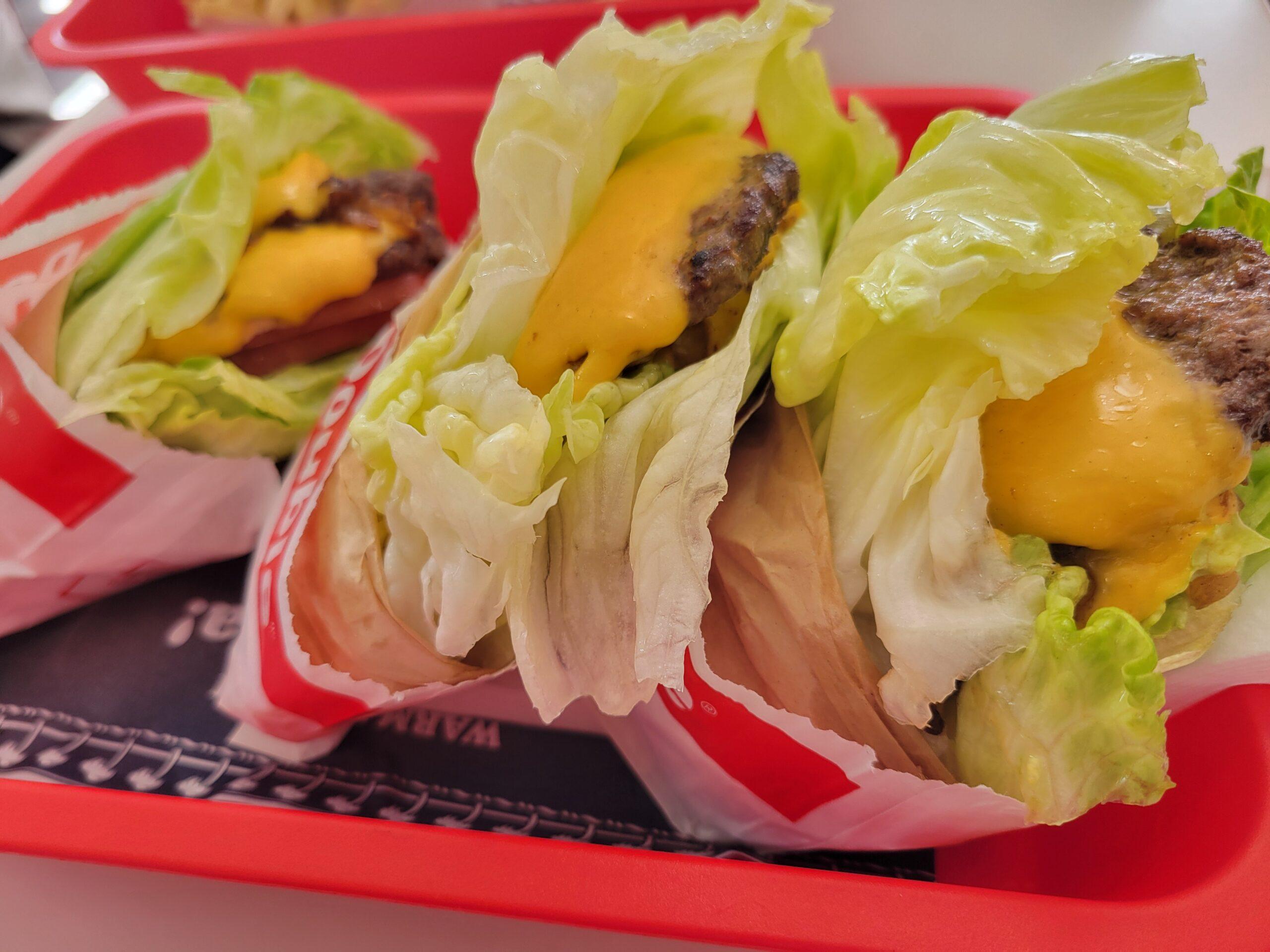 In-N-Out Burger animal-style protein-style double double