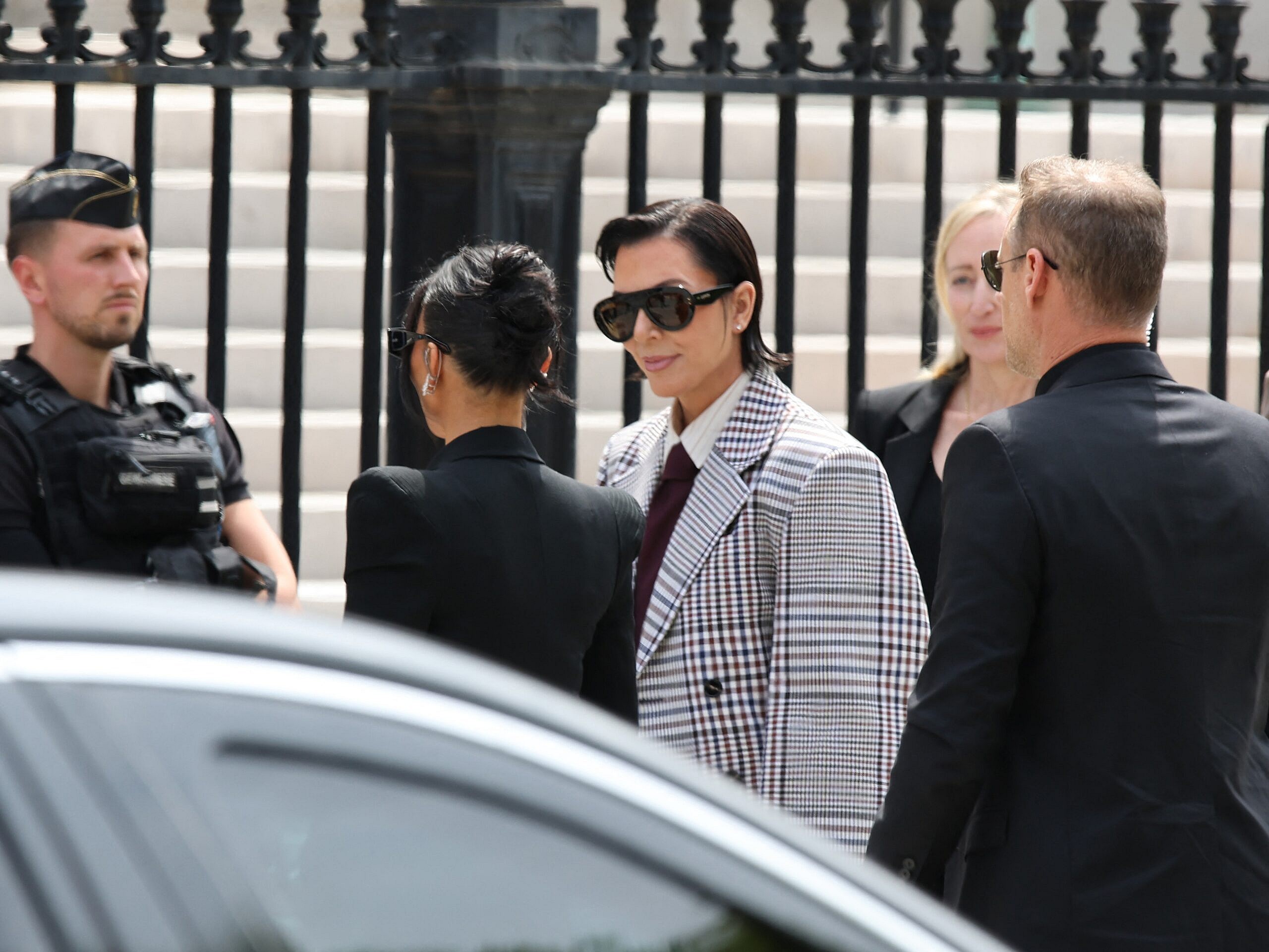 Kim Kardashian arrives at the Palais de Justice in Paris
