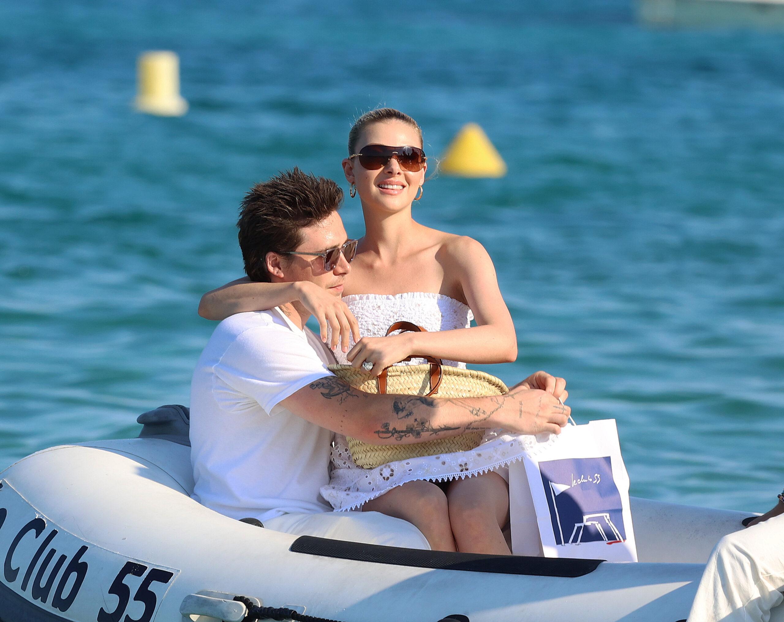 Brooklyn Beckham and t Nicola Peltz at the club 55 in St tropez France St tropez on july 13 2022