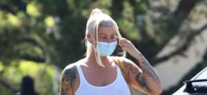 Amber Rose takes her son Sebastian to lunch at a local Deli restaurant in Bel-Air