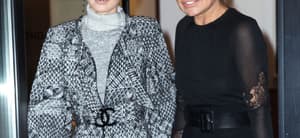 Gigi Hadid and Yolanda Hadid smiling.