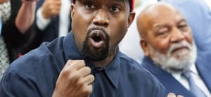 Kanye West wearing MAGA Hat