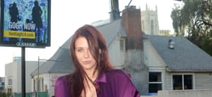 Maitland Ward poses in front of her new billboard for quot MUSE quot