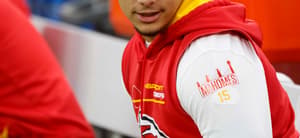Patrick Mahomes at a NFL game 2021: Chiefs vs Chargers DEC 16