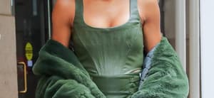 Ciara wears all green ensemble while leaving her hotel During New York Fashion Week