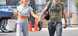 Sharna Burgess and Brian Austin Green on their way to rehearsals for Dancing With The Stars
