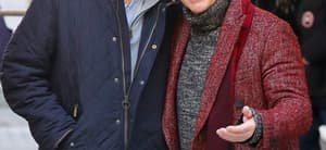 Martin Short and Steve Martin are all smiling while posing for the photographers in NYC on Feb 24, 2021