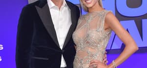 Heather Rae Young and Tarek El Moussa at 2021 Peoples Choice Awards