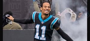 Robbie Anderson playing for the Carolina Panthers