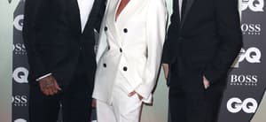 David Beckham, Victoria Beckham and Brooklyn Beckham at the GQ Men of the Year Awards at Tate Modern in London, UK.