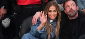 Jennifer Lopez and Ben Affleck attend the Lakers vs. Boston game