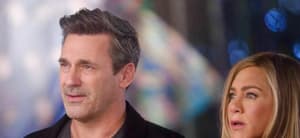 Jennifer Aniston and Jon Hamm filming The Morning Show in NYC